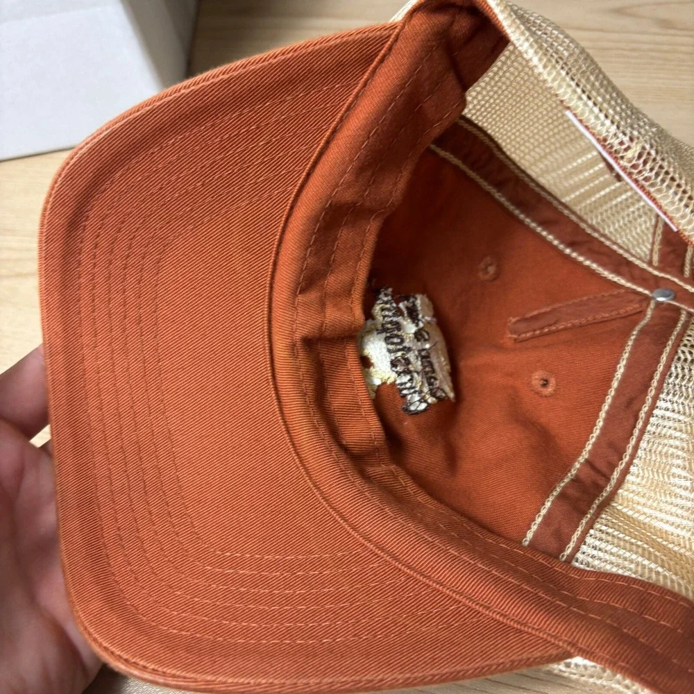Camp Saint Christopher Hat Cap Strap Back‎ Orange Adjustable